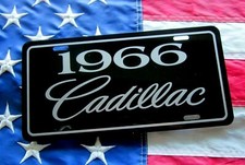 1966 Cadillac Black License Plate Car Tag 66 Caddy Eldorado Coupe Deville Sedan