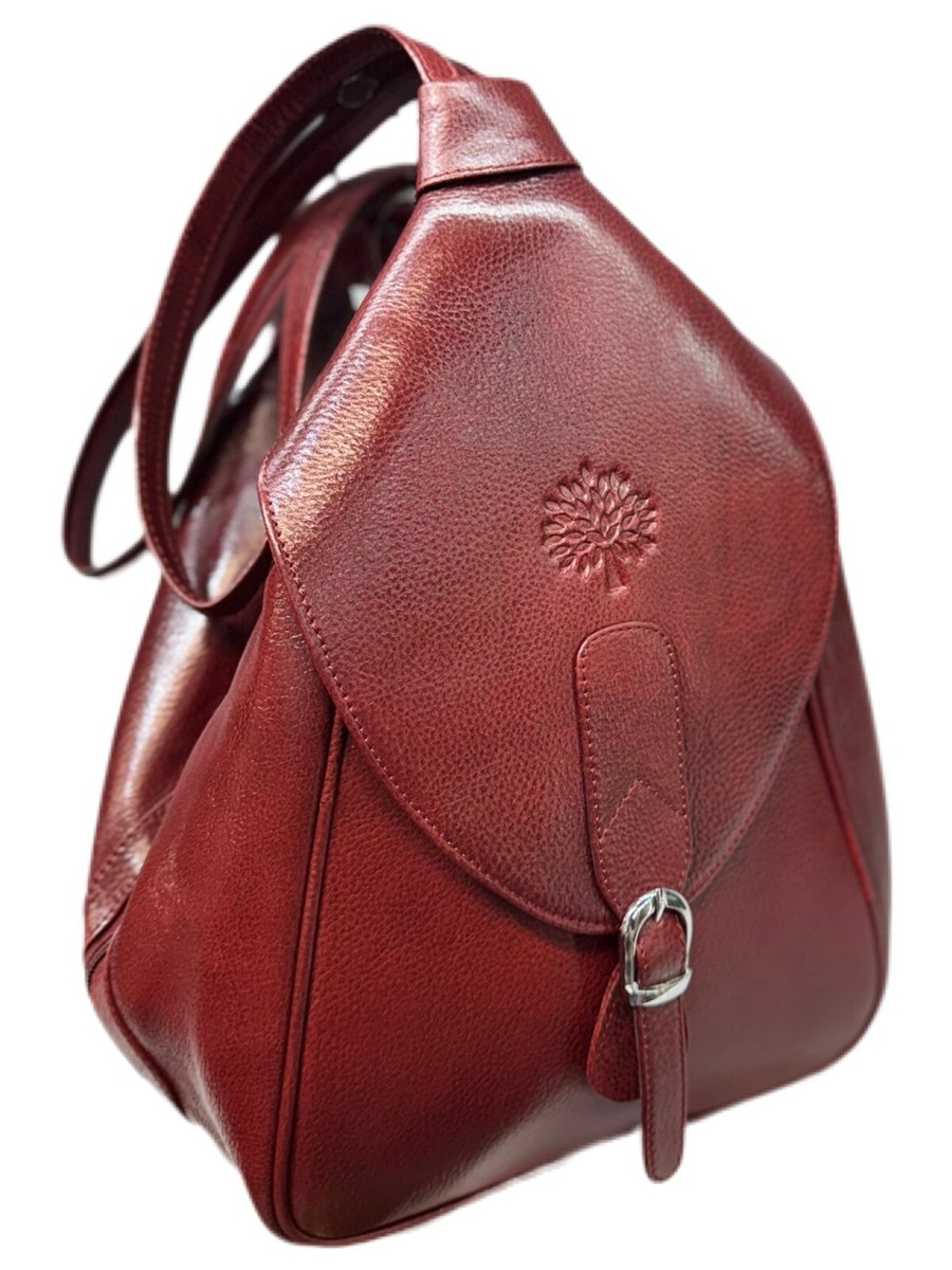 Darlia Leather Backpack Red UK
