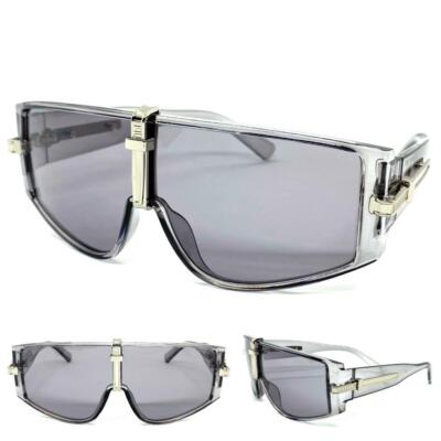 SPEXX Eyewear 7817 Shield Wrap Sonnenbrille Grau Kunststoff Rahmen UV400
