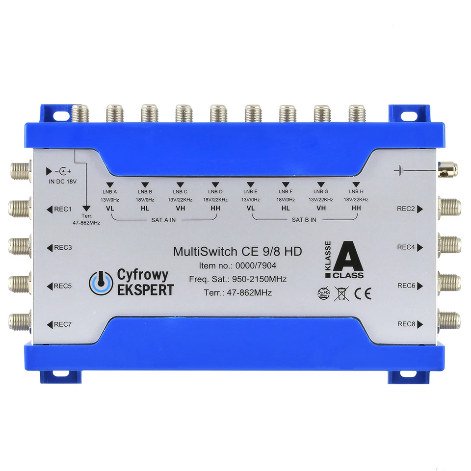 TechniSat Multischalter 9/8 Digital SAT Multiswitch CE 4K HDTV HD ► 8 Teilnehmer - Bild 2 von 4