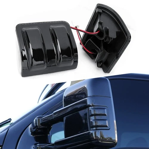 2x Smoked LED Side Mirror Lights For Ford F250 F350 F450 F550 Super Duty 08-16