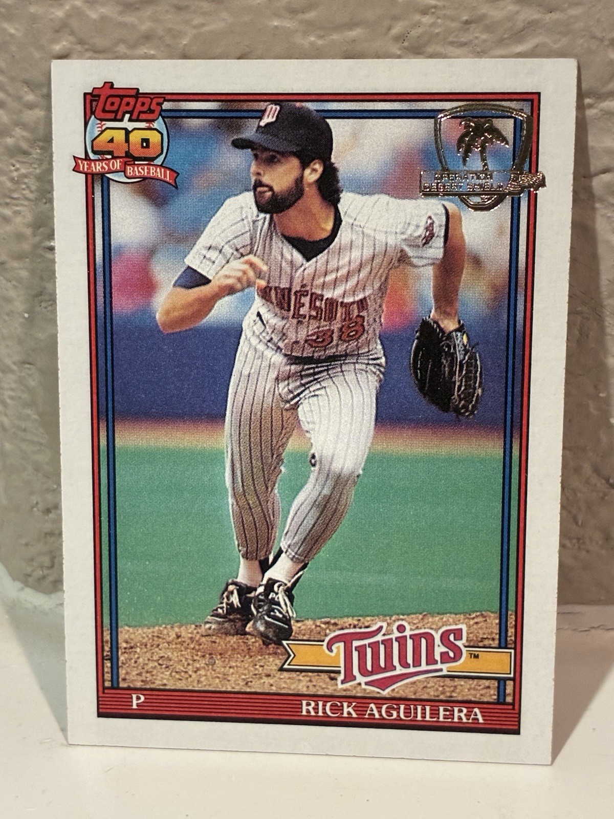 1991 Topps Operation Desert Shield #318 Rick Aguilera Minnesota Twins NRMT B