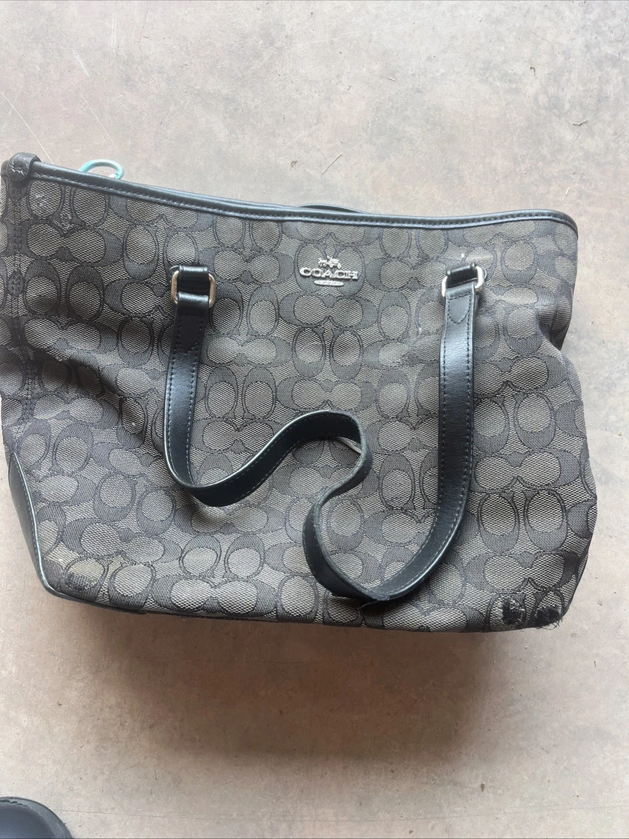 バッグ COACH RARE 6095 BLACK signature bag Coach Black Signature for sale - eBay