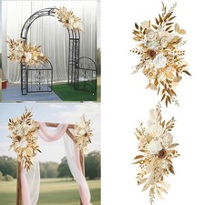 Handcrafted Elegant Fabric Flower Arch For Outdoor Weddings And Beach Parties