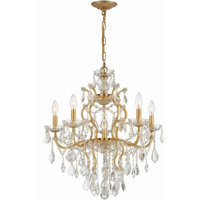 Crystorama 4455-GA-CL-S Filmore Chandelier Antique Gold