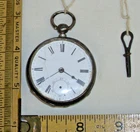 WALTHAM SILVER KEY WIND JEWELED POCKET WATCH 1900s