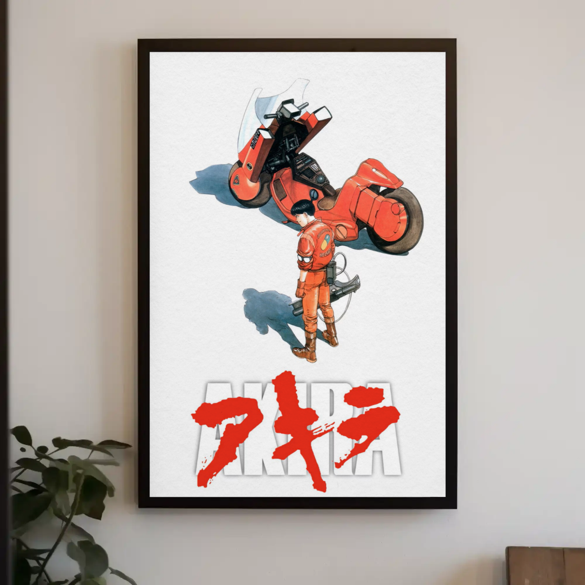 Akira Cyberpunk Anime Kaneda Bike Minimalist Sci-Fi Poster Print