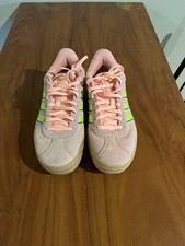 Light Pink And Lime Green Girls Adidas Casual Shoes