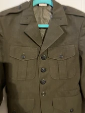 Men’s Military Jacket 37S Crown Clothing DSCP USA Made with Patches SEE ALL