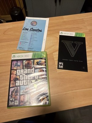 Grand Theft Auto V GTA 5 (Xbox 360) CIB Complete with MAP & Game