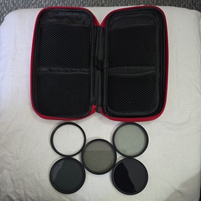 Set of Five 62mm Filters With Case For Tamron Sigma Nikon Sony & Others 