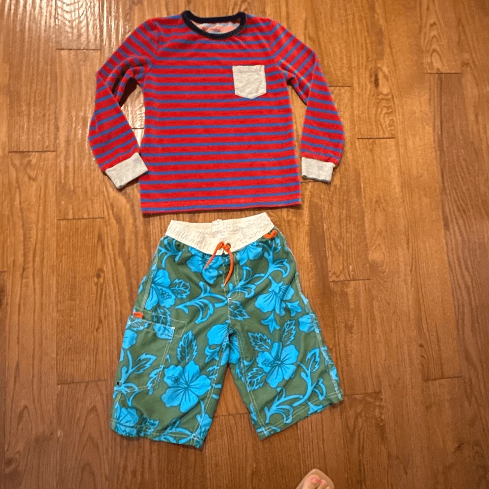 Niño Mini Boden paquete rizo top y bañador talla 8 Foto 2 de 4