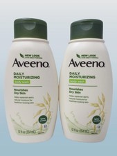 AVEENO DAILY MOISTURIZING BODY WASH NOURISHES DRY SKIN LIGHTLY SCENTED 12 OZ 2PC