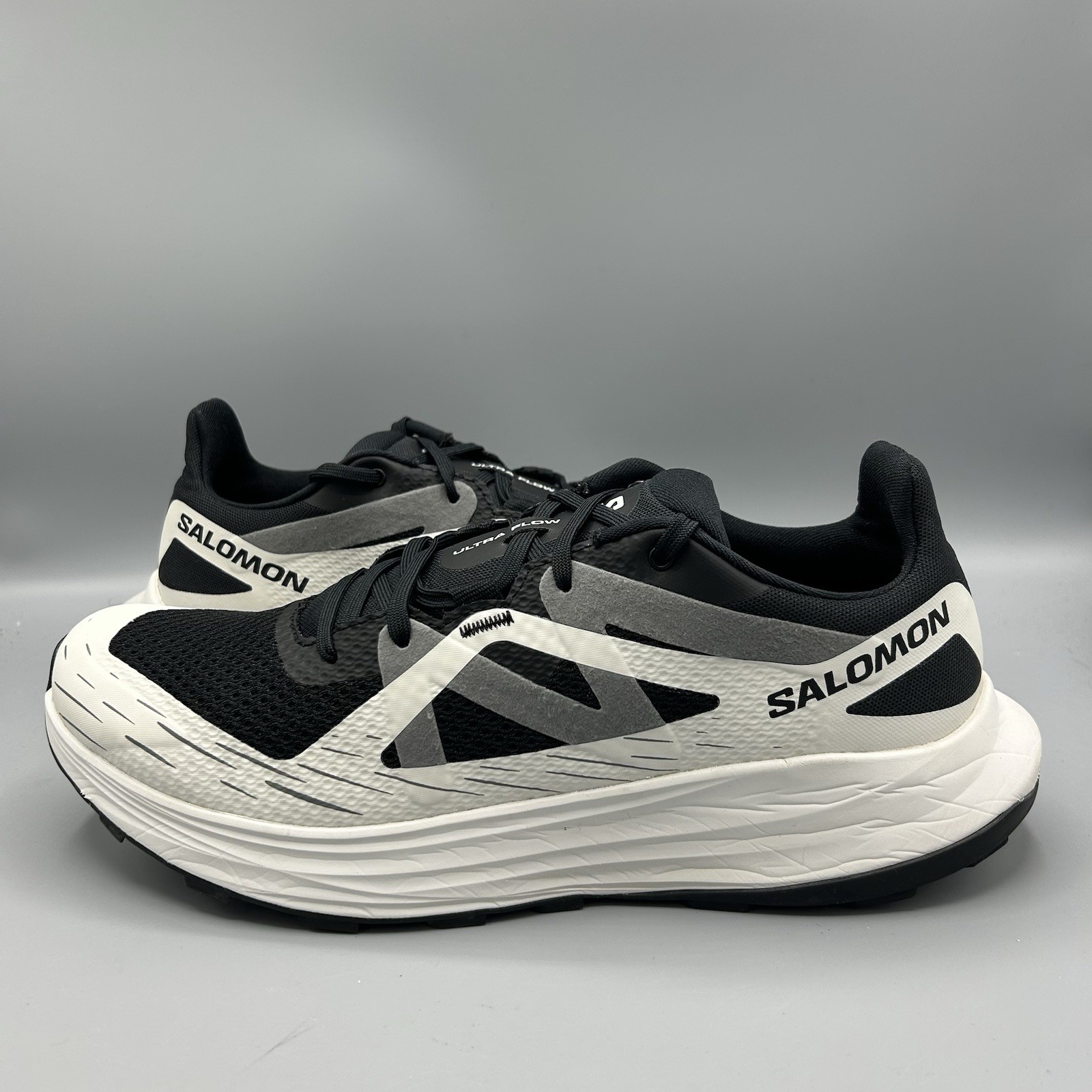 Scarpe da ginnastica Salomon Ultra Flow nere grigie bianche trail running UK 10 EU 44 5
