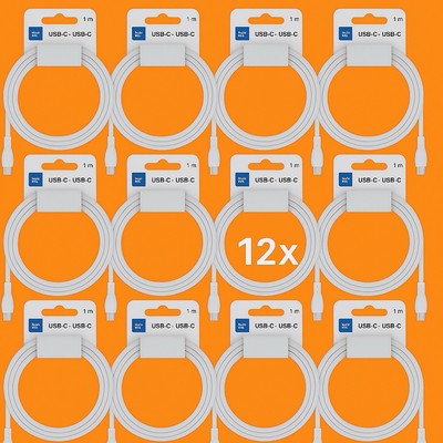 12x USB TYP C Schnell Turbo Ladekabel Datenkabel Kabel Weiß  Typ C - Typ C