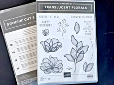 Stampin' Up! TRANSLUCENT FLORALS BUNDLE (13)Stamps & (18) Dies- New/Retired