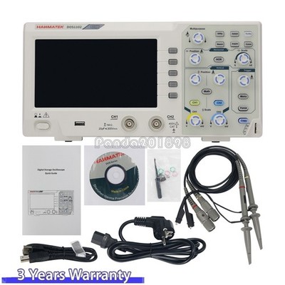 DOS1102 Portable 2 Channel Digital Oscilloscope 110M Bandwidth 7'' Color Screen