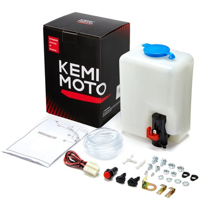 #ad Universal Car Windshield Washer Pump Washer Fluid Reservoir Bottle Kit with P... $37.86