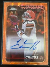 Josh Cribbs #BA-JCR 2024 Topps Chrome Sapphire Orange Refractor Auto /25