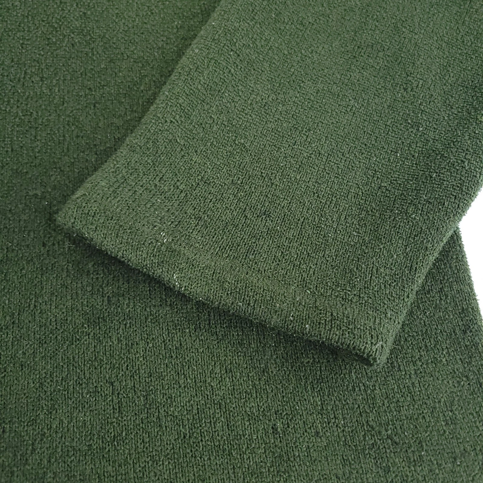 The North Face Fleece Pullover Men XL Green Forest Green Quarter Zip Sweater - product detail image 5