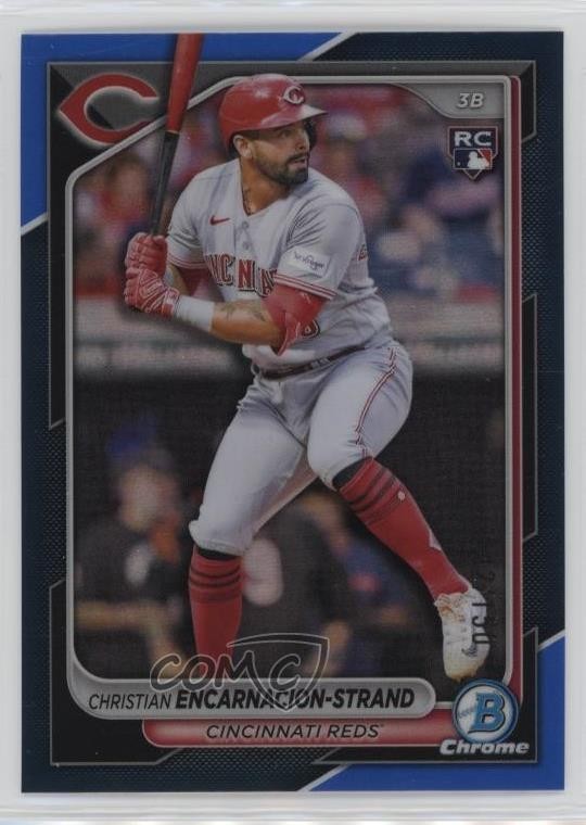 2024 Bowman Chrome Blue Refractor 12/150 Christian Encarnacion-Strand #91 x2o