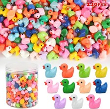 240pcs Mini Ducks, Tiny Resin Duck Figurines Colorful Plastic Small Ducks...