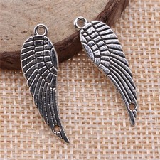 12/30PCS Antique Silver Angel Wing Charm Connector Pendant, 2 Sided XCS177