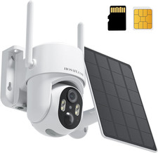 4G LTE Cellular Security Camera No Internet Needed, Solar No Wifi Security Camer
