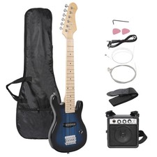 30 Inch Electric Guitar Beginner Starter Kit w/5W Amplifier Gig Bag Strings Blue