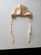 Vintage 1940s Satin Baby Bonnet With Gathered Ribbon Design