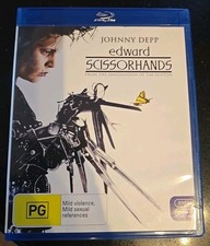 Edward Scissorhands (Blu-ray, 1990) VGC Region B Johnny Depp