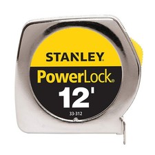 Stanley 33-212 PowerLock Tape Rule with Metal Case 1/2" x 12'