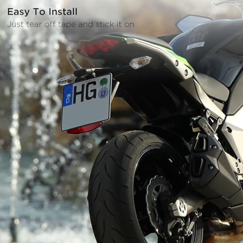  2 Packs Motorcycle Trapezoidal Rear Reflector： Self-Adhesive Warning 125*46mm