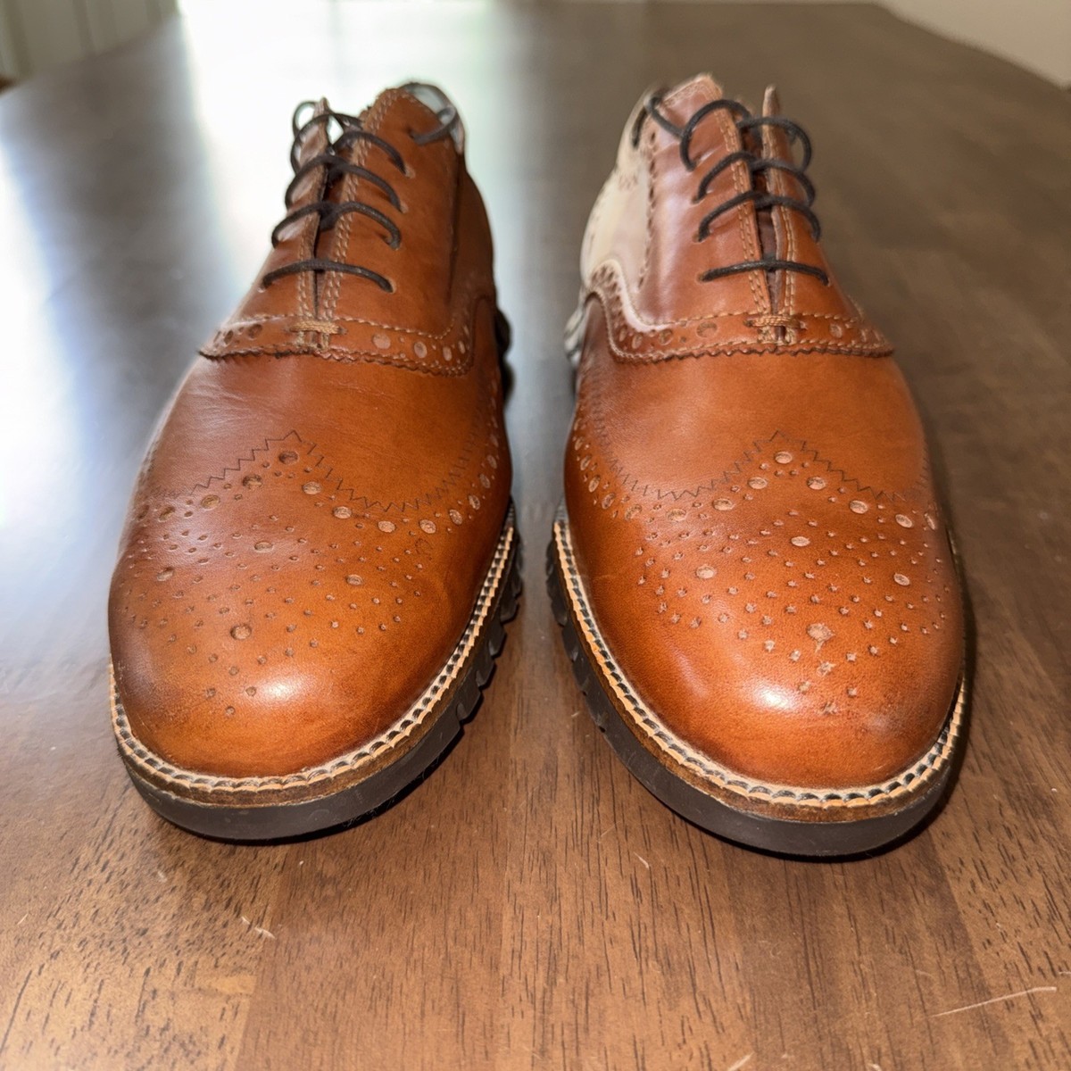 Cole Haan Zerogrand Wingtip Oxford British Tan Leather  display picture 1