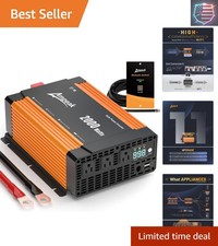 2000W Inverter, Car Power Inverter 12V to 120V, 89.37 High Efficiency Modifi...