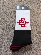 Strideline socks, men's M/L 8-12 , San Diego State white Socks Nwt