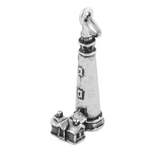 Currituck Beach Lighthouse Outer Banks North Carolina 925 Sterling Silver Charm