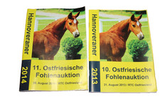 Pferdezucht 10. und 11. Ostfriesische Fohlenauktion Katalog 2012 und 2013