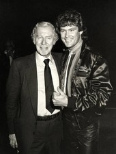 Edward Mulhare David Hasselhoff at NBC Affiliates Party at NBC Stu- Old Photo