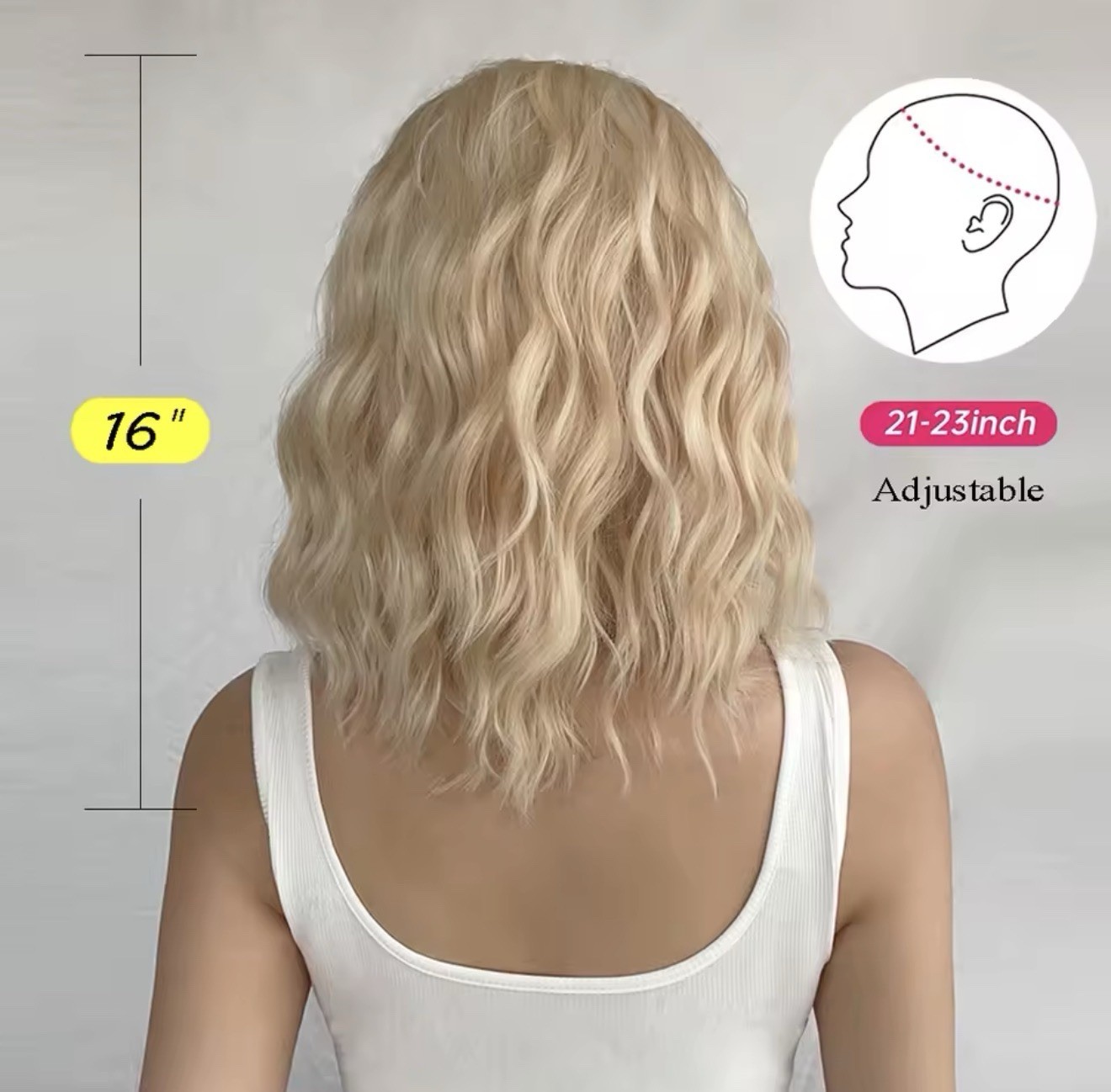 Perruque blonde 40cm solution pour changer de coiffure sans abîmer vos cheveux - 3