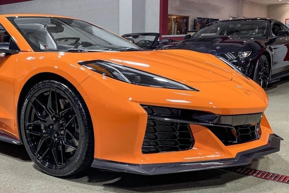 Alerón divisor de labios parachoques delantero de carbono real para Chevrolet Corvette C8 Z06 20UP Foto 4 de 4