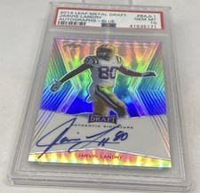 2014 Metal Jarvis Landry RC Rookie Autograph Holofoil BLUE  /50 LSU PSA 10 POP 3