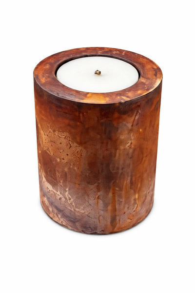Scheulen Metall Zylinder Rost Inkl. Flammschale - Ø 26 Cm-image