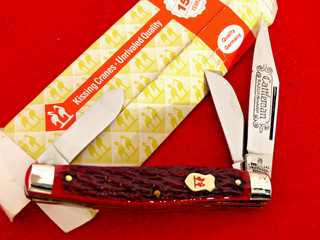 Klaas Kissing Crane Germany mint in box red bone Cattleman KC 29 stockman knife
