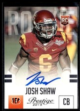 2015 Panini Prestige Rookie Signatures Josh Shaw RC Auto Cincinnati Bengals #253