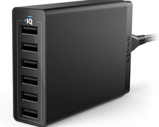 2- Anker Charger, 60W 6 Port USB Charging Station, PowerPort 6 Multi Black