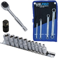 "Innengewinde Torx E SteckschlüSsel E4-E18 + SchlüSsel E6-E24 1/4\" Antrieb Rat..."