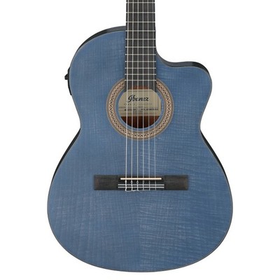 Ibanez GA5FMTCE Thinline A/E Classical Guitar, Sapele Top, Open Pore Berry