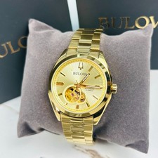 Bulova Men's Surveyor Classic 97A182 Automatic Gold Tone Dial 39MM Men's Watch