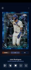Topps Bunt Chrome Sapphire '25 Julio Rodriguez Image Variation Iconic DIGITAL